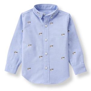 LIKE NEW Janie and Jack Embroidered Dog Shirt